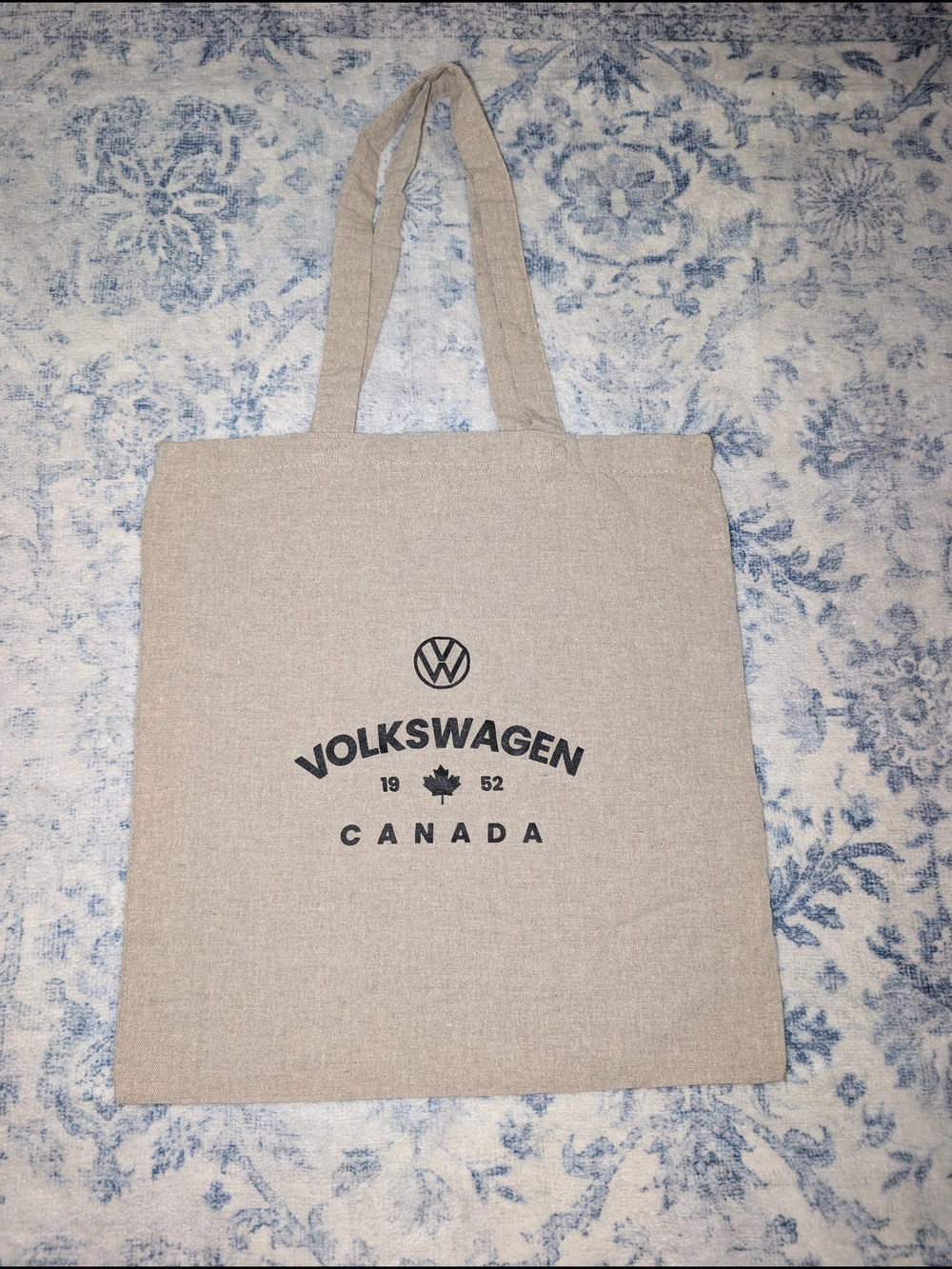 Volkswagen Canada Beige Canvas Tote Bag